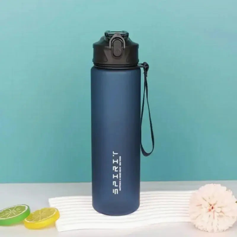 Sports Water Bottle with Time-Tracking Straw Leak Proof Locking Flip Cover for Easy Carry Ideal for Outdoor Adventures luxecrown.co.uk
