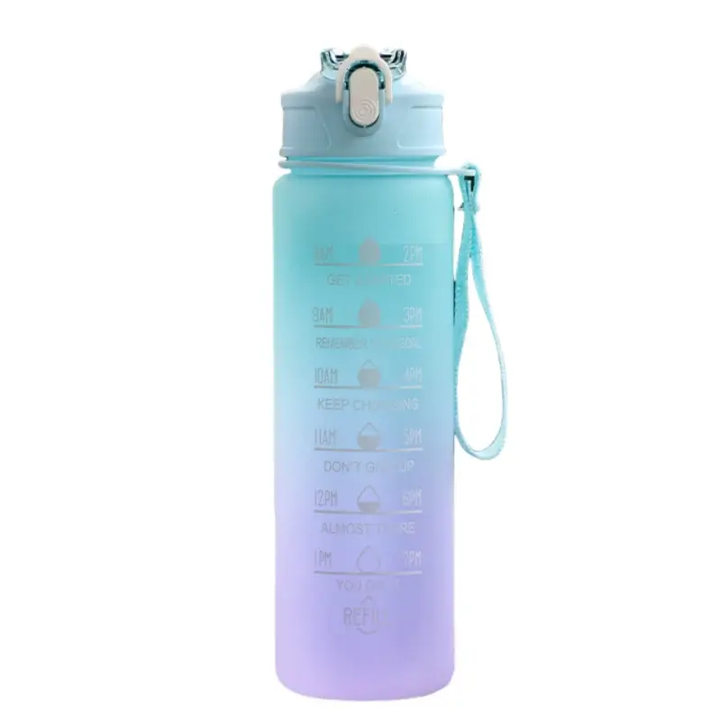 Sports Water Bottle with Time-Tracking Straw Leak Proof Locking Flip Cover for Easy Carry Ideal for Outdoor Adventures luxecrown.co.uk