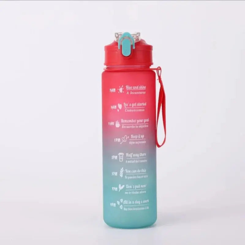 Sports Water Bottle with Time-Tracking Straw Leak Proof Locking Flip Cover for Easy Carry Ideal for Outdoor Adventures luxecrown.co.uk