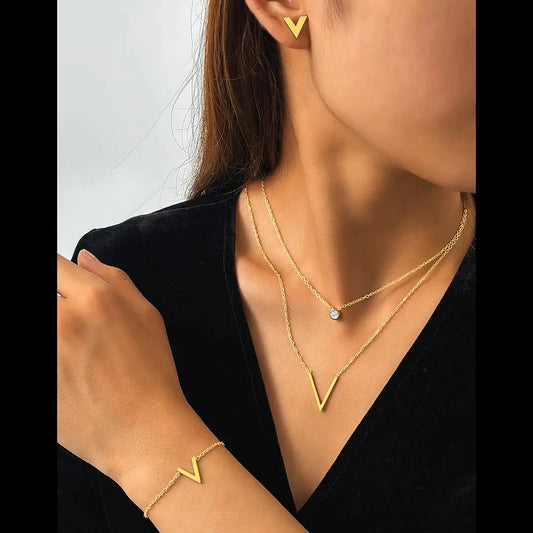 Stainless Steel Jewelry Set Christian Cross Ladies Jewelry Set High Quality Exquisite Light Luxury Jewelry Set For Women Jewelry Streetsharks