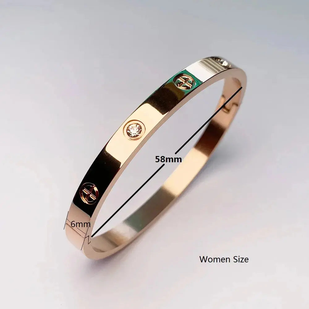 Stainless Steel Luxury Fashion Jewelry Set Golden Women Bangle Bracelet Love Cross Finger Rings For Men Women Jewelry Set Gift Streetsharks