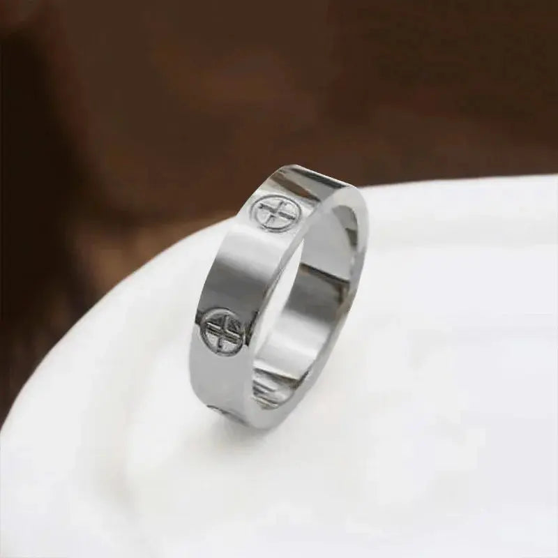 Stainless Steel Luxury Fashion Jewelry Set Golden Women Bangle Bracelet Love Cross Finger Rings For Men Women Jewelry Set Gift Streetsharks