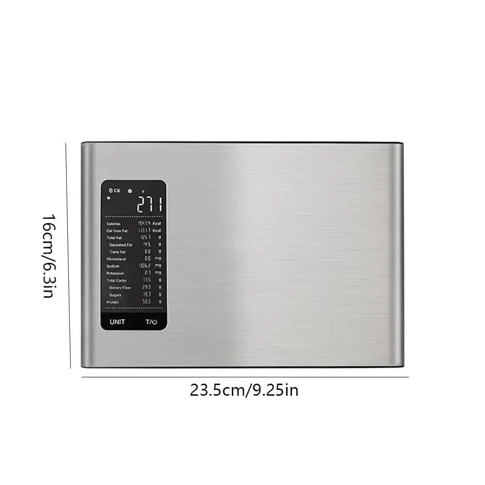 Stainless Steel Smart Nutrition Food Scale Free App with 19 Nutrients Tracking Smart Digital Kitchen Scale luxecrown.co.uk