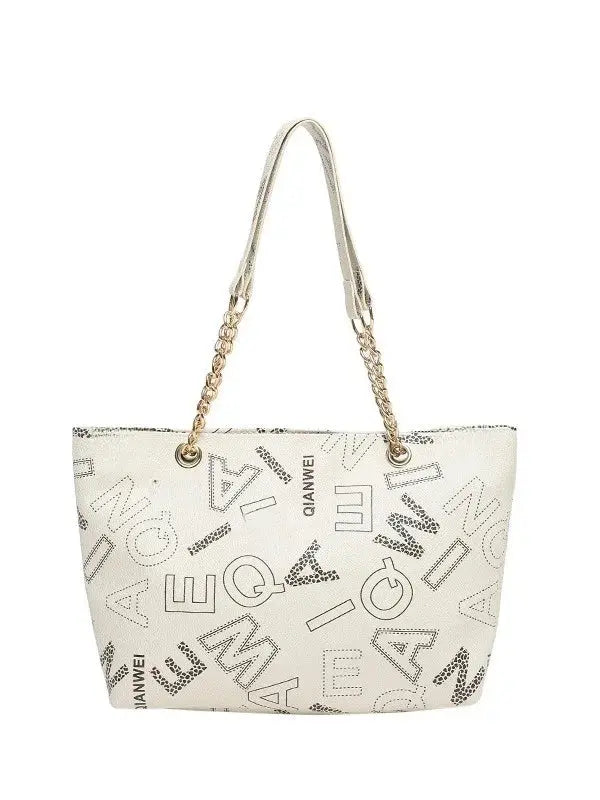 Stylish Commuter Handbag Retro Casual Tote Bag Women's Trend Spring New Large Capacity Street Style PU Material Zipper Opening luxecrown.co.uk