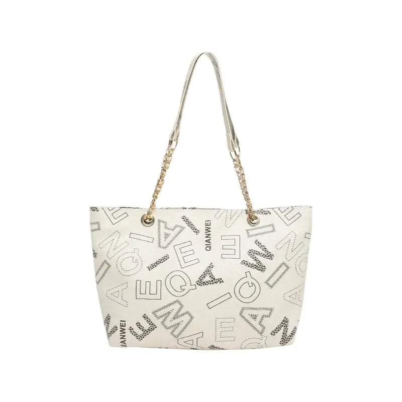 Stylish Commuter Handbag Retro Casual Tote Bag Women's Trend Spring New Large Capacity Street Style PU Material Zipper Opening luxecrown.co.uk