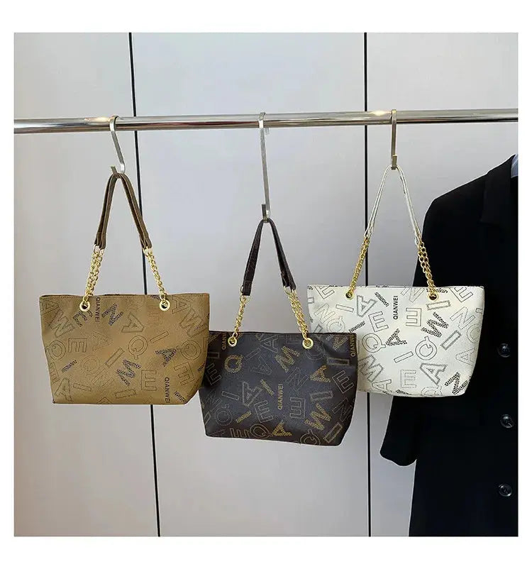 Stylish Commuter Handbag Retro Casual Tote Bag Women's Trend Spring New Large Capacity Street Style PU Material Zipper Opening luxecrown.co.uk