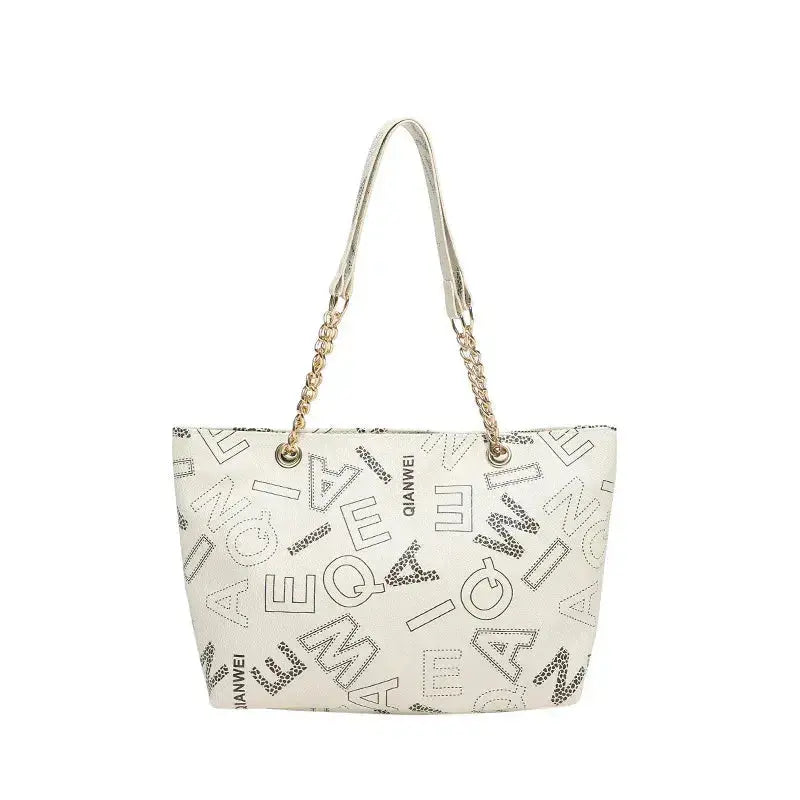 Stylish Commuter Handbag Retro Casual Tote Bag Women's Trend Spring New Large Capacity Street Style PU Material Zipper Opening luxecrown.co.uk