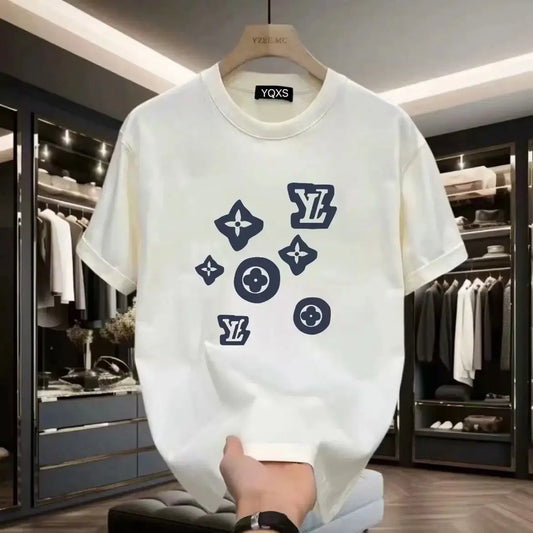 Summer 2026 Luxury and Versatile Short-sleeved Pure Cotton Breathable Men's and Women's Printed T-shirts with Printed Patterns luxecrown.co.uk