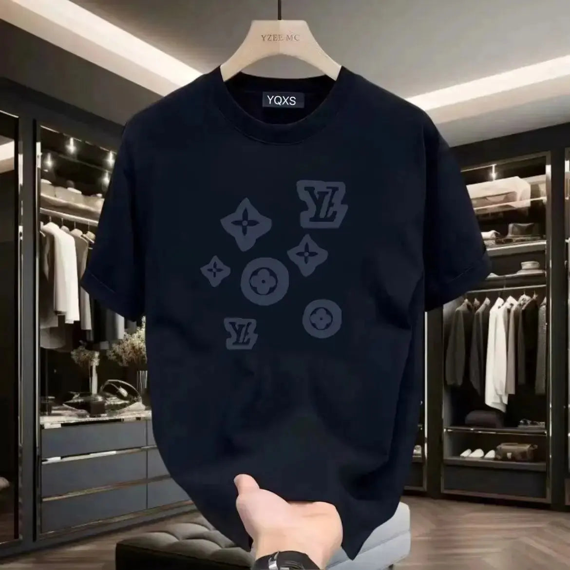 Summer 2026 Luxury and Versatile Short-sleeved Pure Cotton Breathable Men's and Women's Printed T-shirts with Printed Patterns luxecrown.co.uk