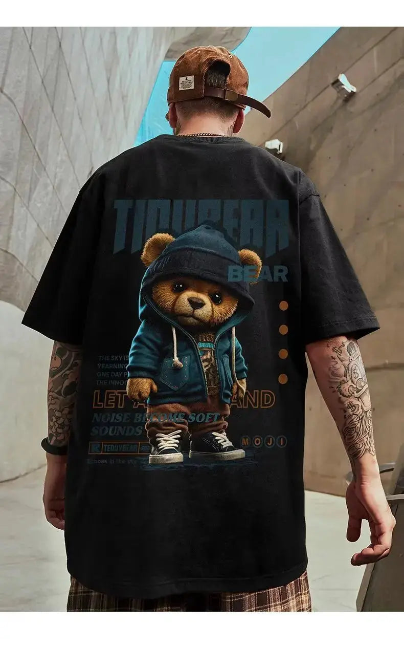 Summer New Casual Loose T-shirt Short Sleeved Men's Fashion Loose Printing Large 8XL Hip Hop Couple Wear Half Sleeve Cotton Top Streetsharks