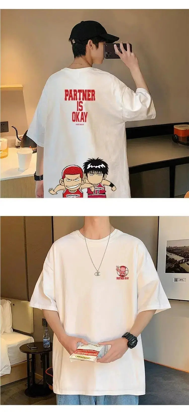Summer New Casual Loose T-shirt Short Sleeved Men's Fashion Loose Printing Large 8XL Hip Hop Couple Wear Half Sleeve Cotton Top Streetsharks