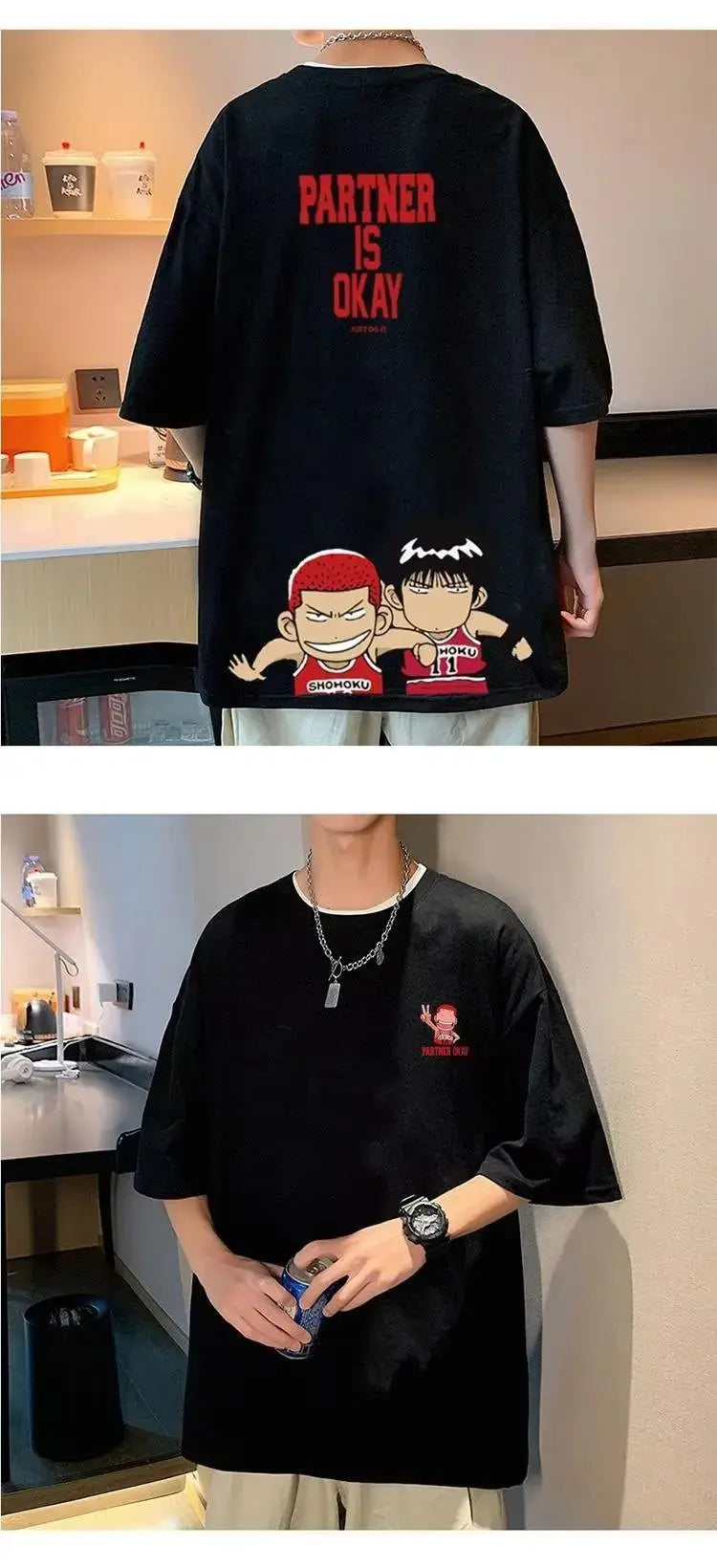 Summer New Casual Loose T-shirt Short Sleeved Men's Fashion Loose Printing Large 8XL Hip Hop Couple Wear Half Sleeve Cotton Top Streetsharks