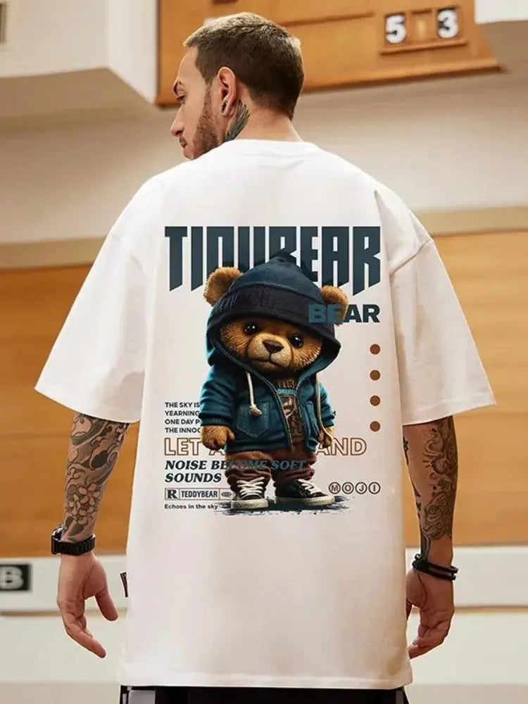 Summer New Casual Loose T-shirt Short Sleeved Men's Fashion Loose Printing Large 8XL Hip Hop Couple Wear Half Sleeve Cotton Top Streetsharks