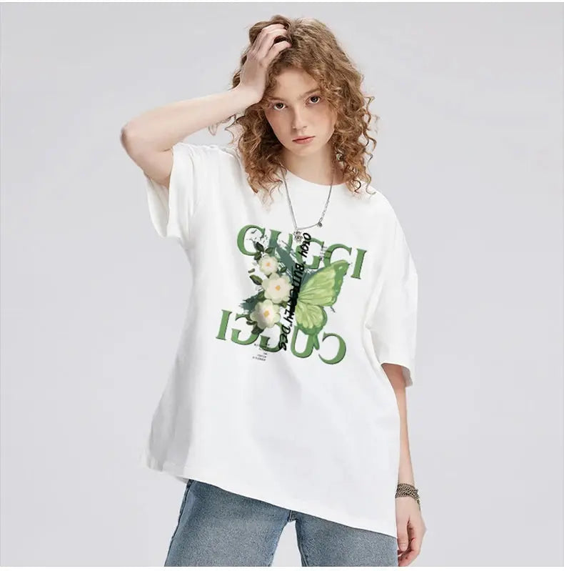 Summer Streetwear Men Women T-shirts Luxury Brand Women T Shirt 100% Cotton Breathable Tees Unisex Oversized Casual Y2K Clothes Streetsharks