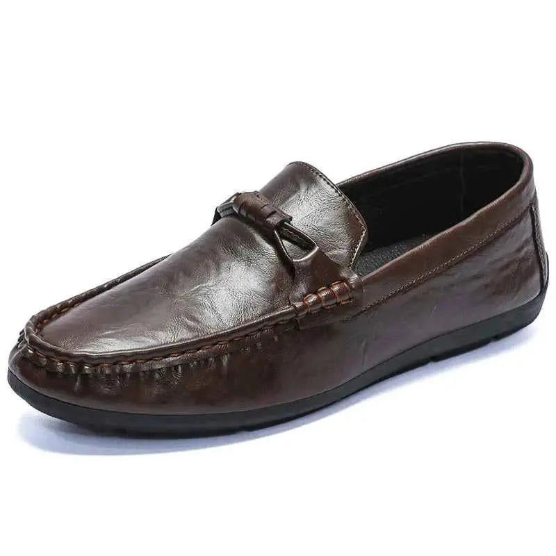 Summer men's loafers soft soled men's leather shoes comfortable driving shoes