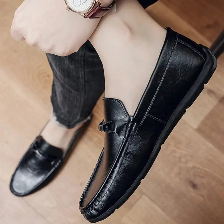 Summer men's loafers soft soled men's leather shoes comfortable driving shoes luxecrown.co.uk