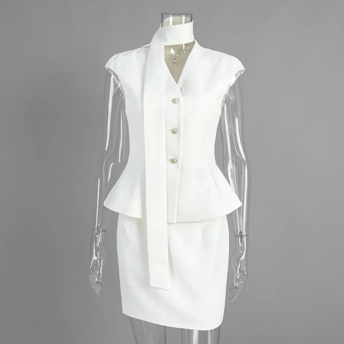 TARUXY Sleeveless Vest Skirt Set Female 2026 Spring Summer New V-Neck Slim Vest Short Skirt Women's Suits Commuting Fashion Suit luxecrown.co.uk