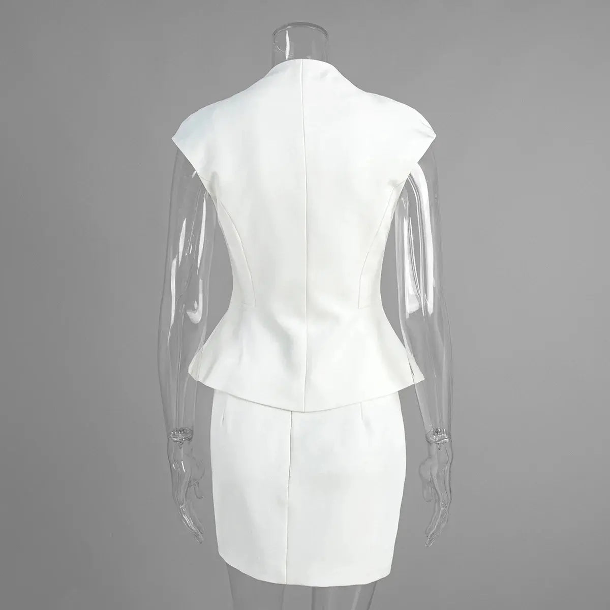 TARUXY Sleeveless Vest Skirt Set Female 2026 Spring Summer New V-Neck Slim Vest Short Skirt Women's Suits Commuting Fashion Suit luxecrown.co.uk