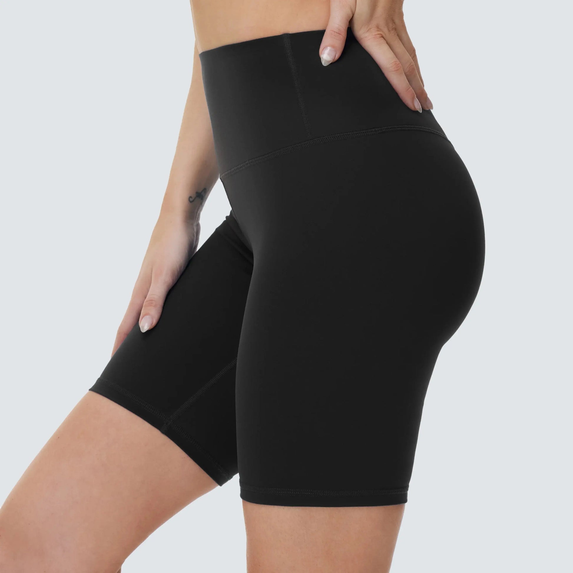 THE GYM PEOPLE High Waist Tummy Control Compression Shorts for Women Yoga Workout Athletic Running Fitness Shorts luxecrown.co.uk