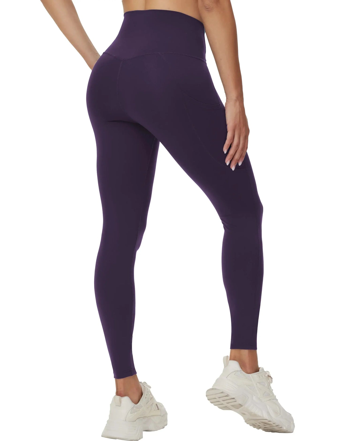THE GYM PEOPLE Women's Cross Waist Workout Leggings Tummy Control High Waisted Athletic Yoga Pants with Pockets luxecrown.co.uk