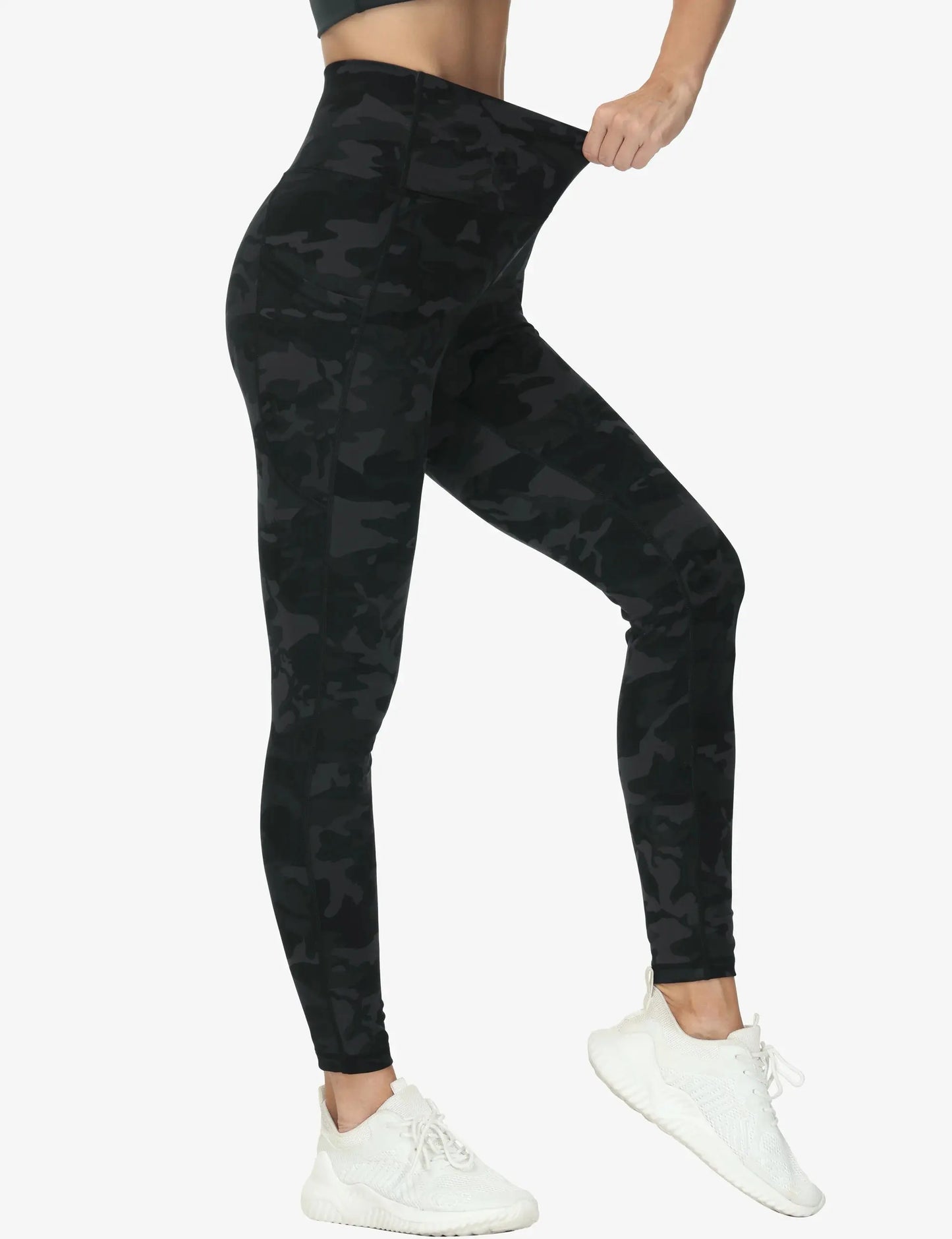 THE GYM PEOPLE Women's Cross Waist Workout Leggings Tummy Control High Waisted Athletic Yoga Pants with Pockets luxecrown.co.uk