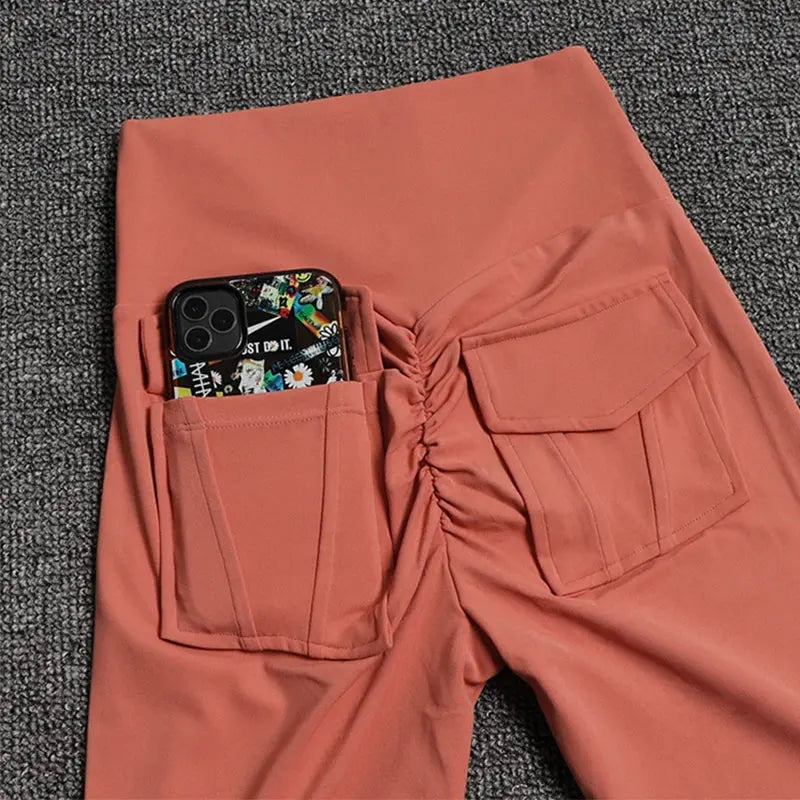 TRY TO BN Yoga Pants Women Gym Scrunch Leggings With Pocket Fitness High Waist Leggings Push Up Running Sports Workout Clothing luxecrown.co.uk