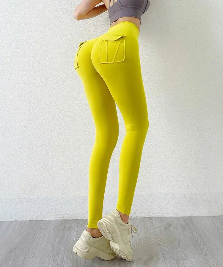 TRY TO BN Yoga Pants Women Gym Scrunch Leggings With Pocket Fitness High Waist Leggings Push Up Running Sports Workout Clothing luxecrown.co.uk