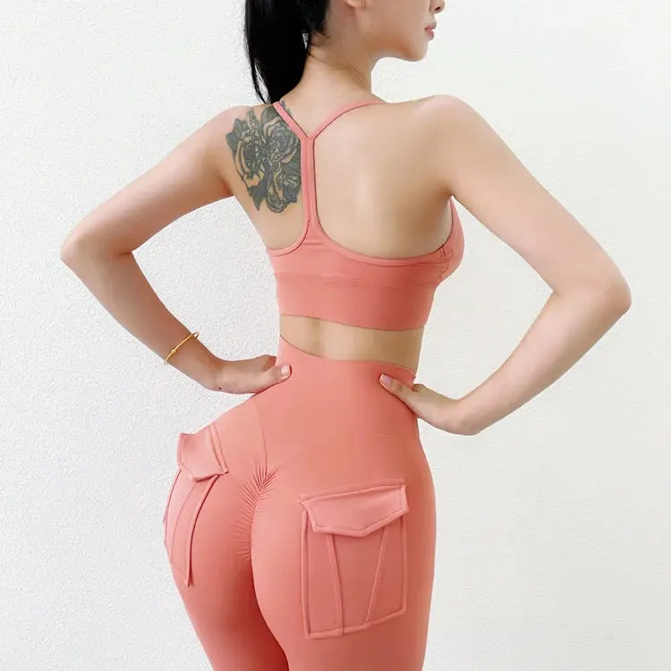 TRY TO BN Yoga Pants Women Gym Scrunch Leggings With Pocket Fitness High Waist Leggings Push Up Running Sports Workout Clothing luxecrown.co.uk