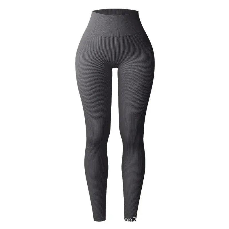 Thread Knited Leggings Women Seamless Slim Tights Gym Trainning Running High Waist Hip Liftting High Elastic Yoga Fitness Pants luxecrown.co.uk