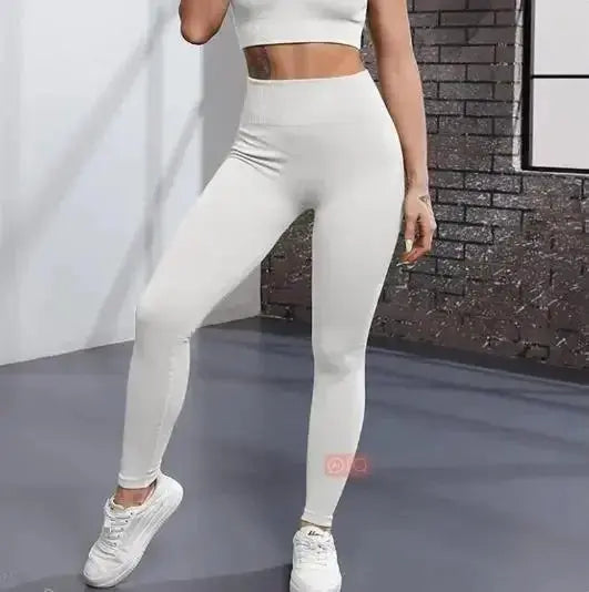 Thread Knited Leggings Women Seamless Slim Tights Gym Trainning Running High Waist Hip Liftting High Elastic Yoga Fitness Pants luxecrown.co.uk