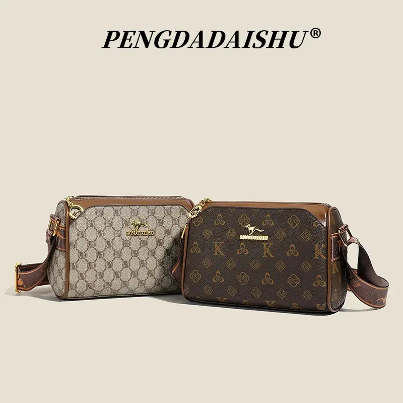 Three-layer women's bag with large capacity, adjustable cross-body bag, new style women's bag, wide strap, suitable for middle-a luxecrown.co.uk
