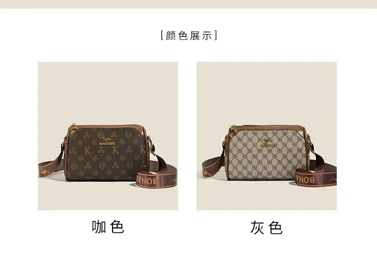 Three-layer women's bag with large capacity, adjustable cross-body bag, new style women's bag, wide strap, suitable for middle-a luxecrown.co.uk
