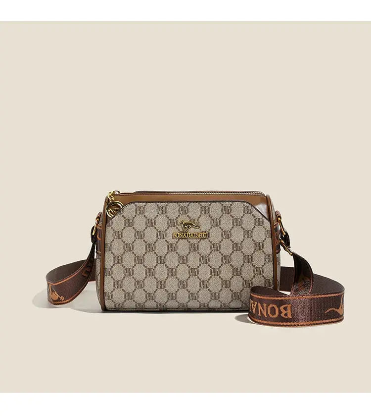 Three-layer women's bag with large capacity, adjustable cross-body bag, new style women's bag, wide strap, suitable for middle-a luxecrown.co.uk