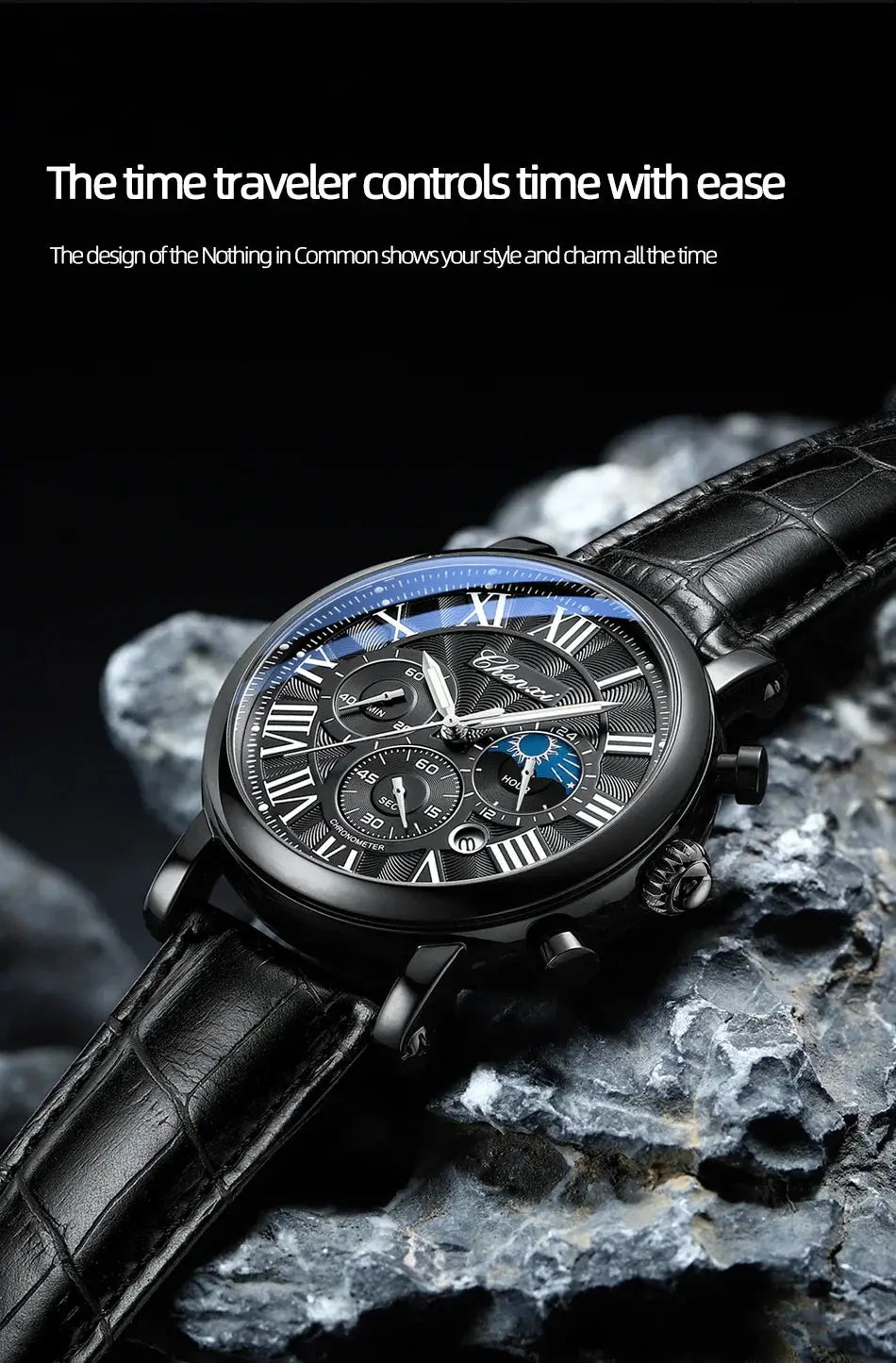 Top Luxury Watch Men Leather Fashion Watches Casual Quartz Wristwatches Male Clock Luminous Waterproof Watch For Men Gifts luxecrown.co.uk