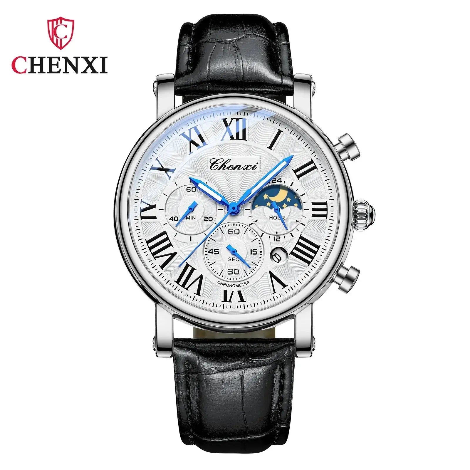 Top Luxury Watch Men Leather Fashion Watches Casual Quartz Wristwatches Male Clock Luminous Waterproof Watch For Men Gifts luxecrown.co.uk
