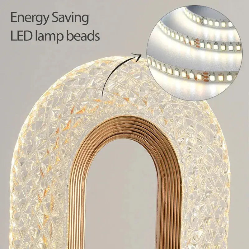 Touch Control 3D Crystal Track Night Light Girls Room Home Decor Aesthetics USB Bedside LED Ambient Table 3D Moon Lamp luxecrown.co.uk