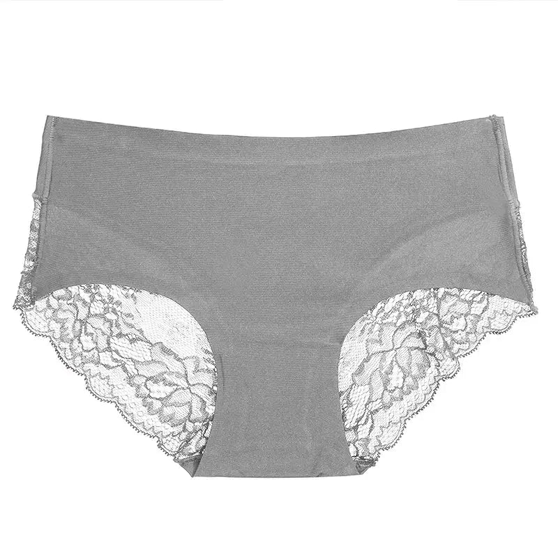 TrowBridge 3PCS/Set Women's Panties Exquisite Lace Underwear Sexy Lingerie Big Size Sweet Silk Satin Briefs Soft Cozy Underpants luxecrown.co.uk