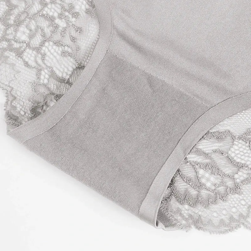 TrowBridge 3PCS/Set Women's Panties Exquisite Lace Underwear Sexy Lingerie Big Size Sweet Silk Satin Briefs Soft Cozy Underpants luxecrown.co.uk