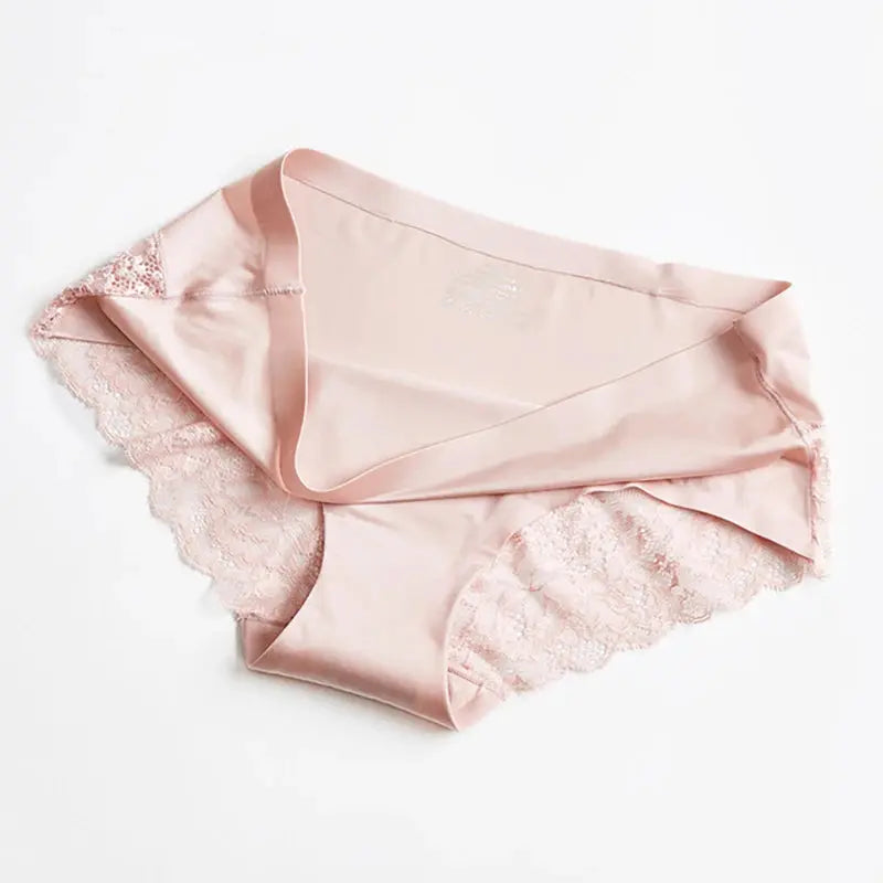 TrowBridge 3PCS/Set Women's Panties Exquisite Lace Underwear Sexy Lingerie Big Size Sweet Silk Satin Briefs Soft Cozy Underpants luxecrown.co.uk