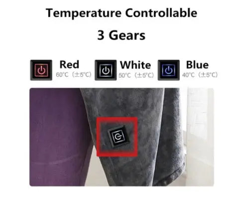 USB Heated Blanket – Portable Electric Heated Throw Shawl Luxecrown