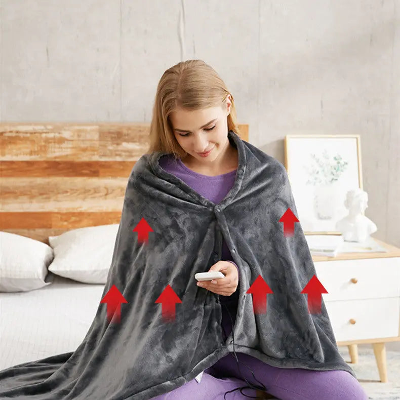 USB Heated Blanket – Portable Electric Heated Throw Shawl Luxecrown