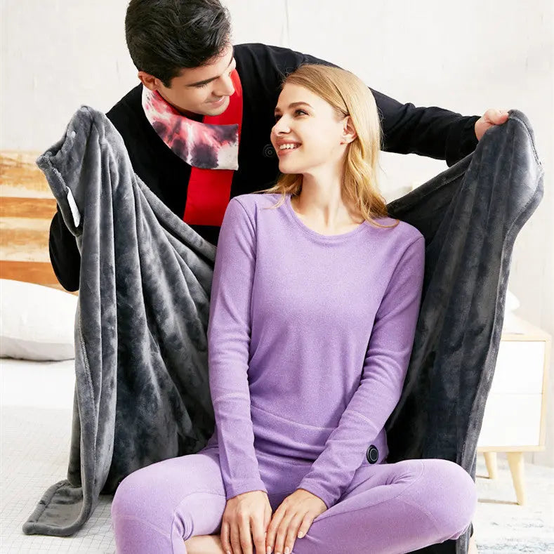USB Heated Blanket – Portable Electric Heated Throw Shawl Luxecrown