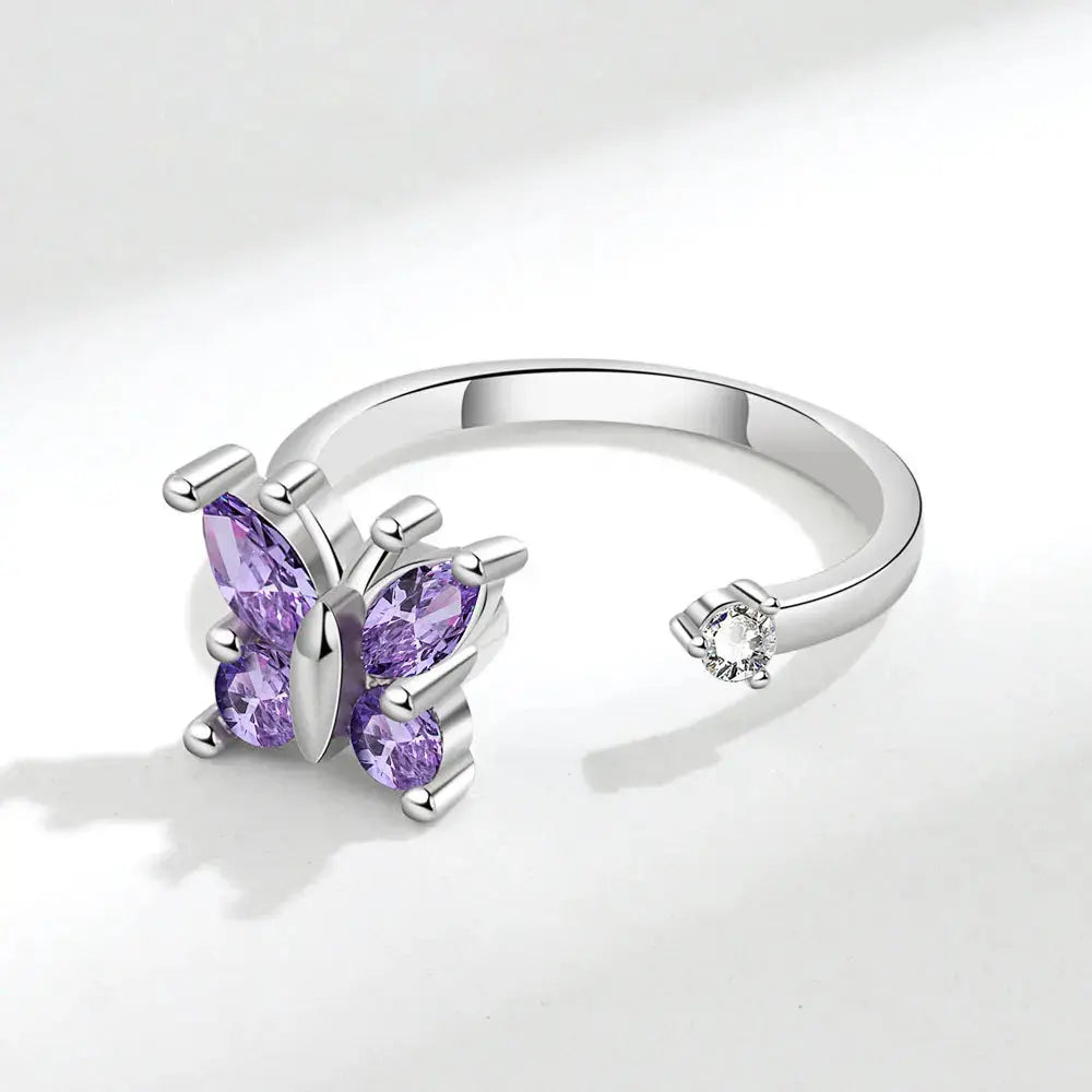 VENTFILLE 925 Sterling Silver Sunflower Diamond Zircon Rotatable Ring For Women Gift Relieve Stress Ring Jewelry Wholesale Streetsharks