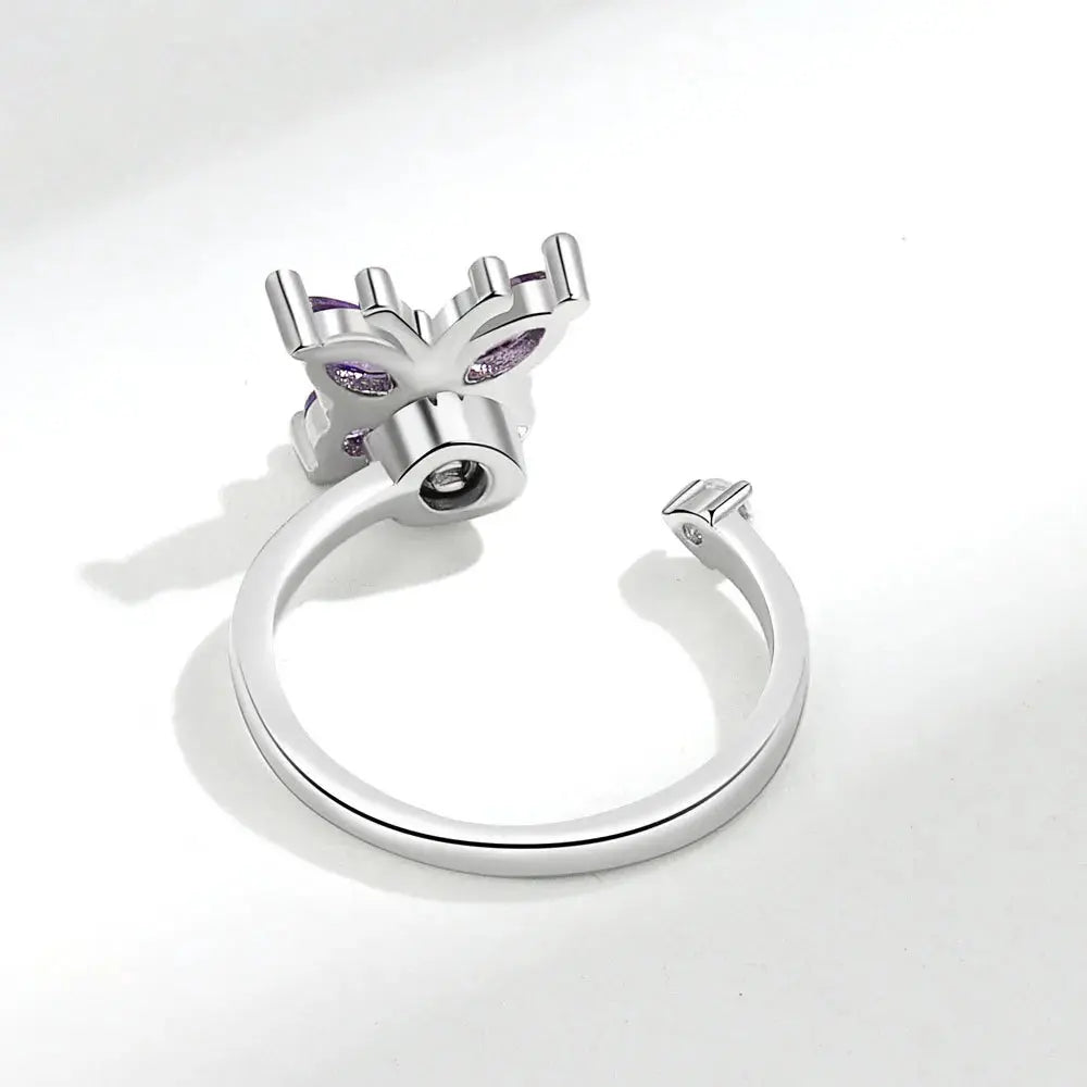 VENTFILLE 925 Sterling Silver Sunflower Diamond Zircon Rotatable Ring For Women Gift Relieve Stress Ring Jewelry Wholesale Streetsharks