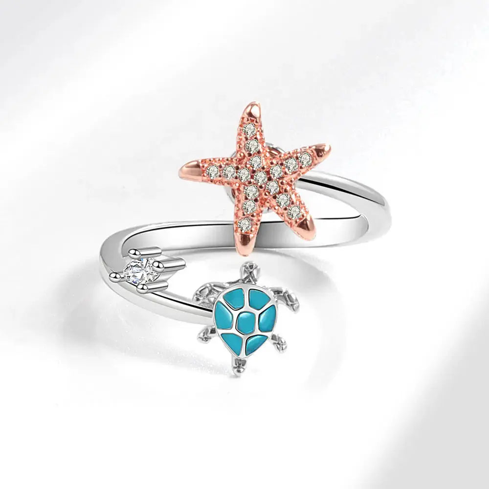 VENTFILLE 925 Sterling Silver Sunflower Diamond Zircon Rotatable Ring For Women Gift Relieve Stress Ring Jewelry Wholesale Streetsharks