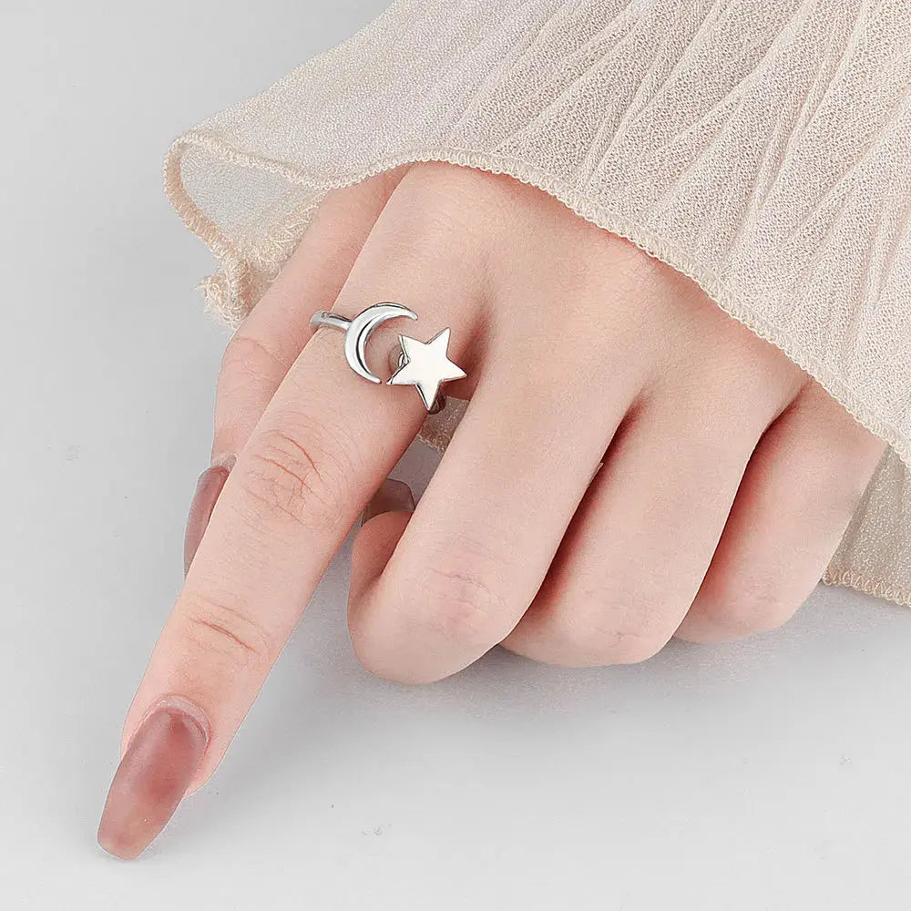 VENTFILLE 925 Sterling Silver Sunflower Diamond Zircon Rotatable Ring For Women Gift Relieve Stress Ring Jewelry Wholesale Streetsharks