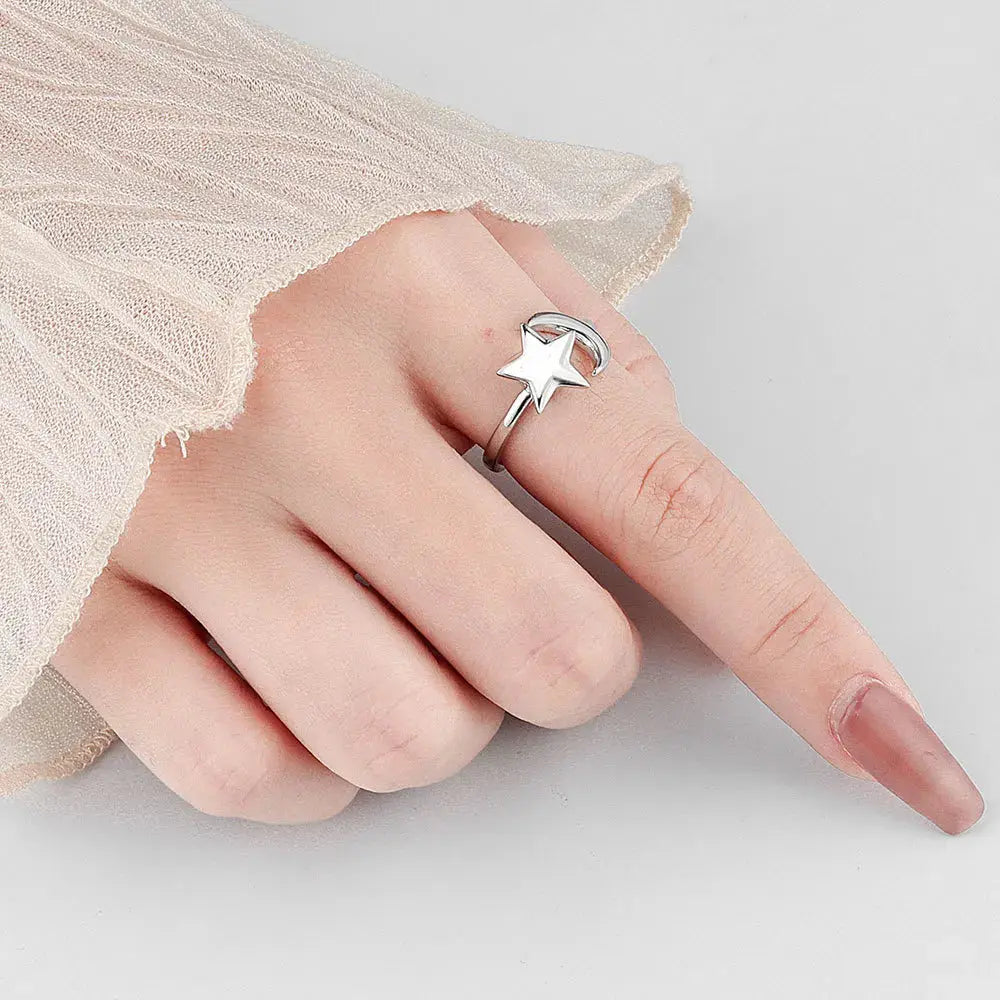 VENTFILLE 925 Sterling Silver Sunflower Diamond Zircon Rotatable Ring For Women Gift Relieve Stress Ring Jewelry Wholesale Streetsharks