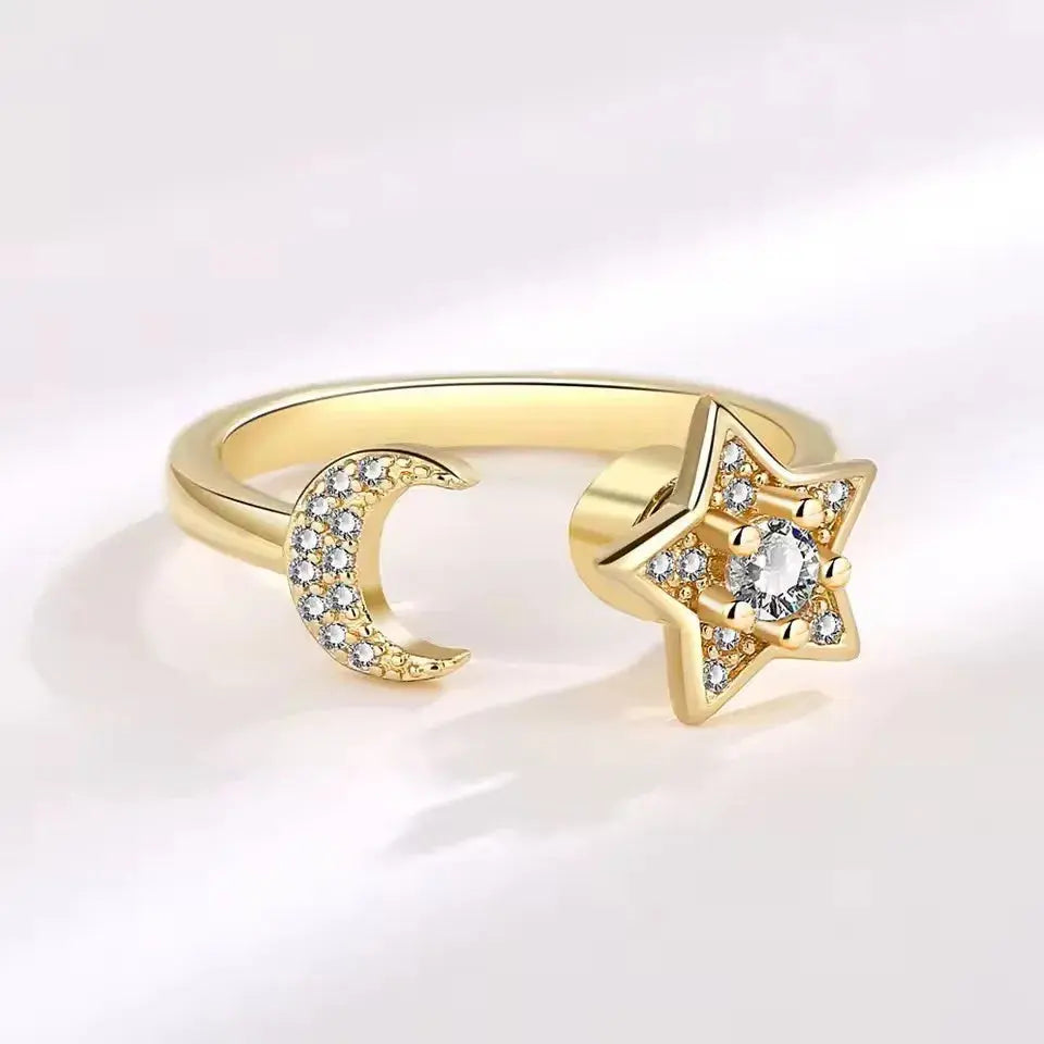 VENTFILLE 925 Sterling Silver Sunflower Diamond Zircon Rotatable Ring For Women Gift Relieve Stress Ring Jewelry Wholesale Streetsharks