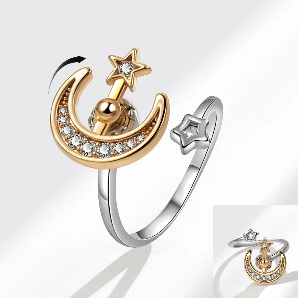 VENTFILLE 925 Sterling Silver Sunflower Diamond Zircon Rotatable Ring For Women Gift Relieve Stress Ring Jewelry Wholesale Streetsharks