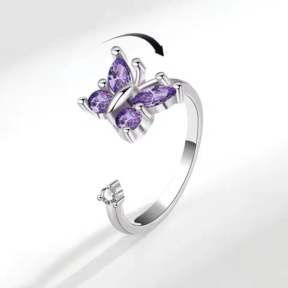 VENTFILLE 925 Sterling Silver Sunflower Diamond Zircon Rotatable Ring For Women Gift Relieve Stress Ring Jewelry Wholesale Streetsharks
